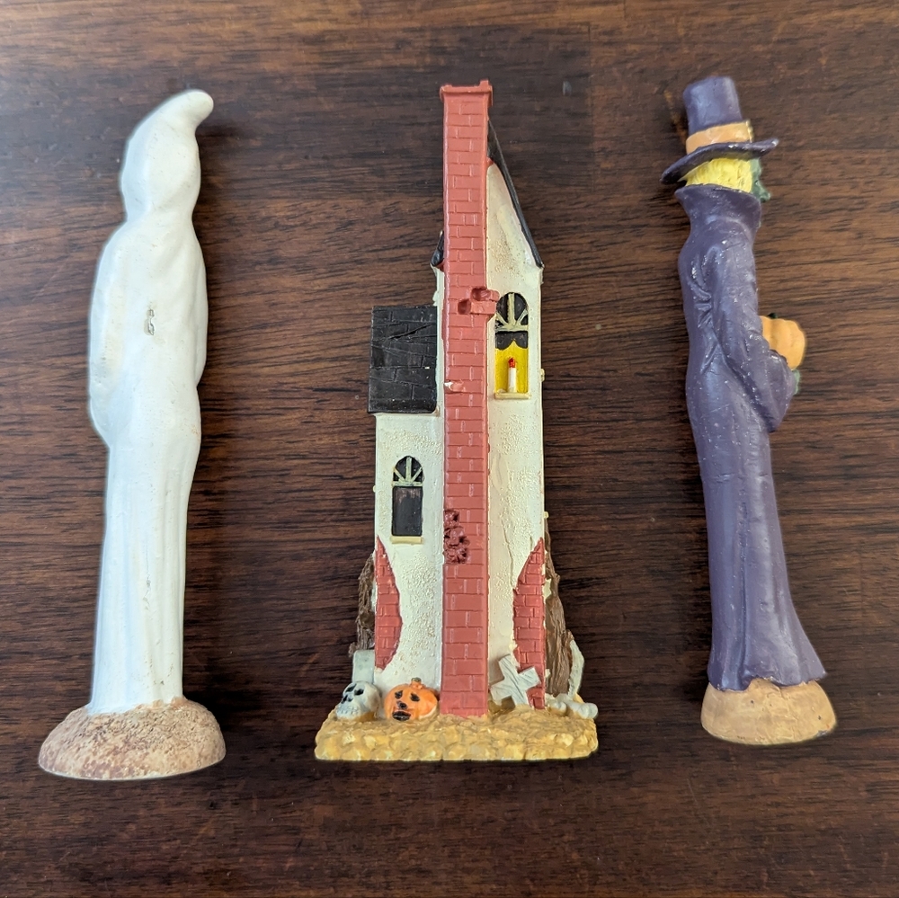 Halloween Figurine Set - Ghost, Haunted House, and Witch - Picture 8 of 9